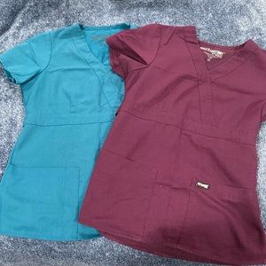 2 greys anatomy scrub tops